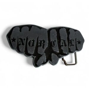 Vintage NorCal USA Fist Large Metal Belt Buckle Nor Cal‎ Knuckle Tattoo Art